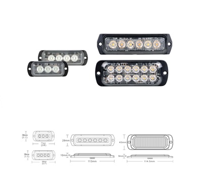 VSWD3H709A  3 LED Strobe Light (Amber)