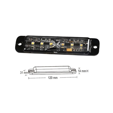 VSWD6H73A  Ultima-lite Slim Strobe (Amber) (12v/24v)