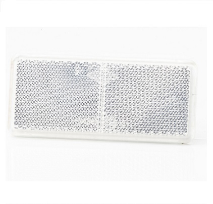 DOB-035 RECTANGULAR SELF ADHESIVE WHITE FRONT REFLECTOR   (10 PACK)