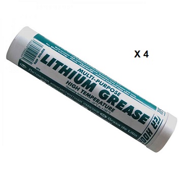 High temperature EP2 lithium grease 400g cartridge (4 pack)