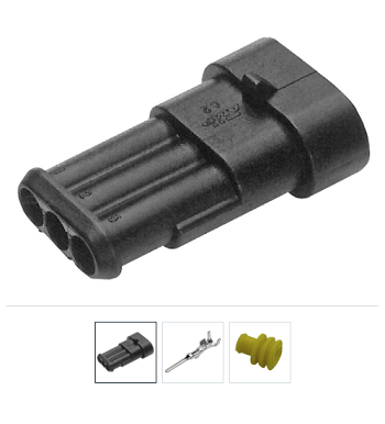 3 pin male superseal-jpt connector repair kit