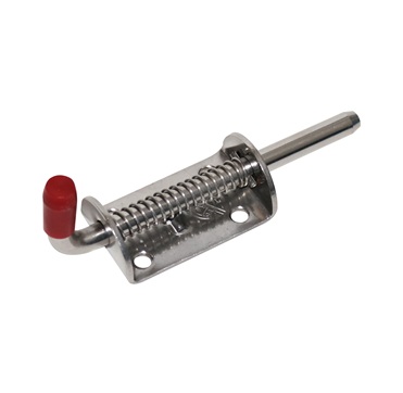Stainless steel spring loaded bolt  (10mm  72mm x 40mm x 2.8mm bracket)