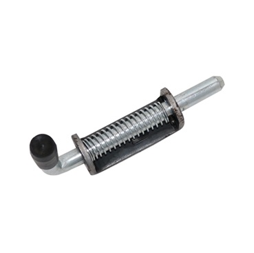 Self Colour spring loaded bolt (weld-on)  (12mm bolt  75mm x 28mm x 4.8mm bracket)