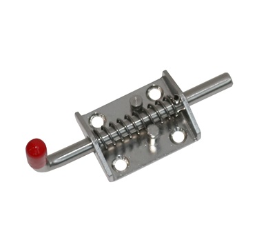 Stainless steel spring loaded bolt (06mm bolt   40mm x 30mm x 2.0mm bracket)