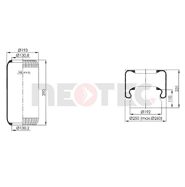 20535875 air spring bellow to fit volvo buses