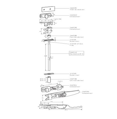 2344572BO Pommier galvanised lock kits (set of 2)