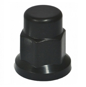 33MM PLASTIC WHEEL NUT COVER (BLACK) LONG REACH 10 PACK