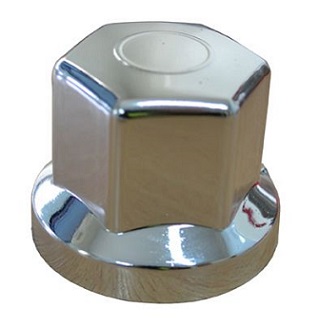 33MM PLASTIC WHEEL NUT COVER (CHROME COLOURED) 10 PACK