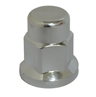 33MM PLASTIC WHEEL NUT COVER (CHROME COLOURED) LONG REACH 10 PACK